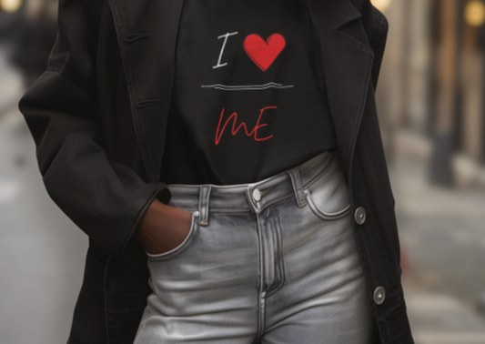 I Love Me - Black Short Sleeve Tee